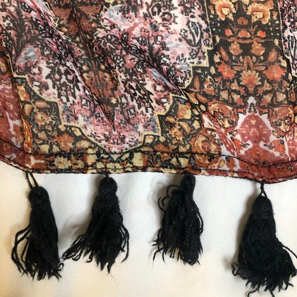 Colourful Warm Tone Patterned Kimono - Picture 12 of 12